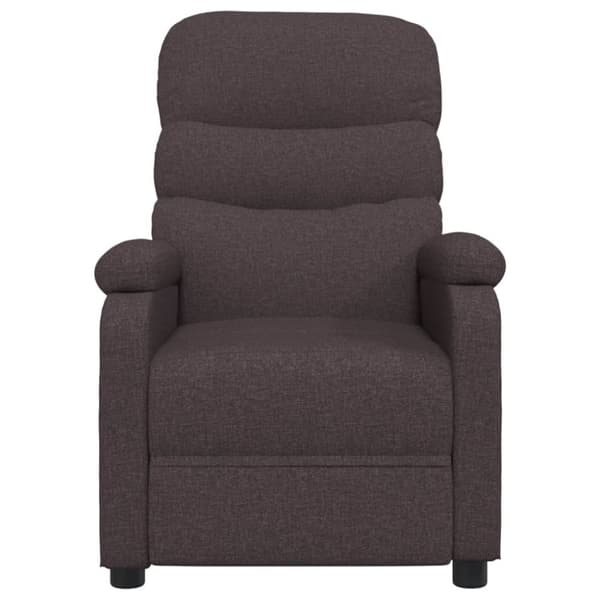 vidaXL Massagefåtölj mörkbrun tyg