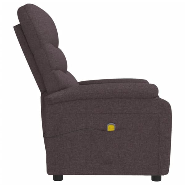 vidaXL Massagefåtölj mörkbrun tyg