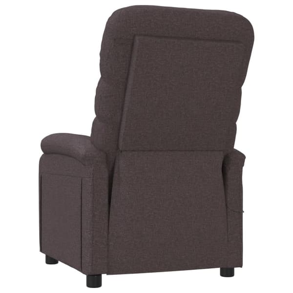 vidaXL Massagefåtölj mörkbrun tyg