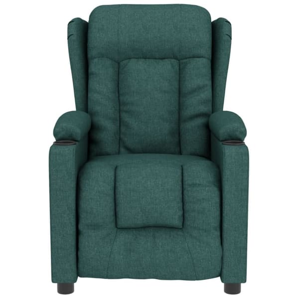 vidaXL Massagefåtölj mörkgrön tyg