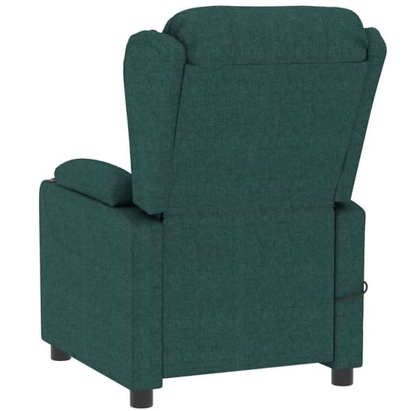 vidaXL Massagefåtölj mörkgrön tyg