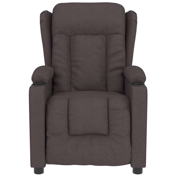 vidaXL Massagefåtölj mörkbrun tyg