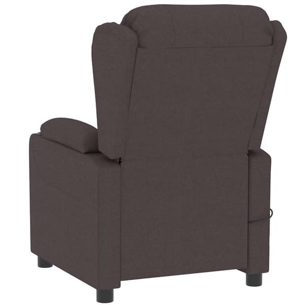 vidaXL Massagefåtölj mörkbrun tyg