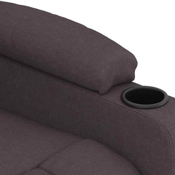 vidaXL Massagefåtölj mörkbrun tyg