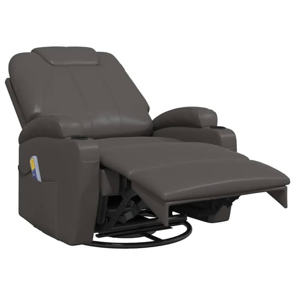 vidaXL massagestol med gyngefunktion kunstlæder antracitgrå