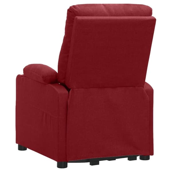 vidaXL Massagefåtölj med uppresningshjälp vinröd tyg