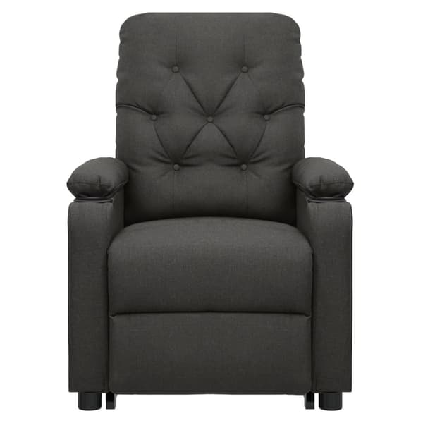 vidaXL Massagefåtölj med uppresningshjälp mörkgrå tyg