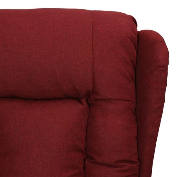 vidaXL Massagefåtölj med uppresningshjälp vinröd tyg