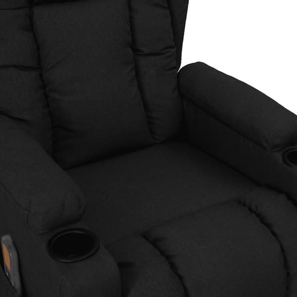 vidaXL massagefåtölj med uppresningshjälp svart tyg