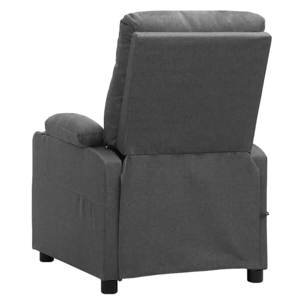 vidaXL Massagefåtölj med uppresningshjälp ljusgrå tyg