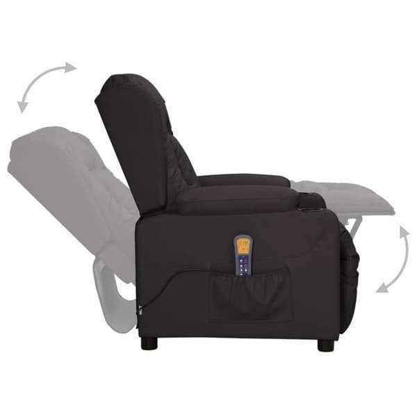 vidaXL massagestol med løftefunktion kunstlæder sort