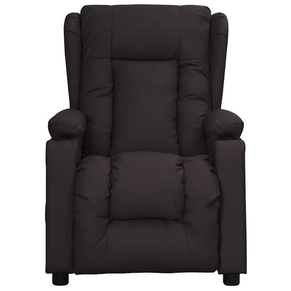 vidaXL Massagefåtölj med uppresningshjälp svart konstläder