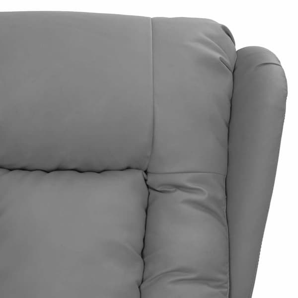 vidaXL Massagefåtölj med uppresningshjälp grå konstläder