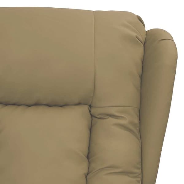 vidaXL Massagefåtölj med uppresningshjälp cappuccino konstläder