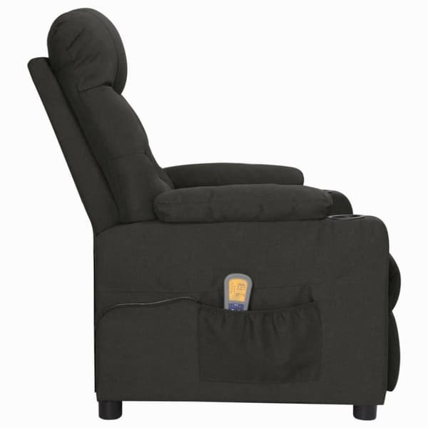 vidaXL massagefåtölj med uppresningshjälp svart tyg