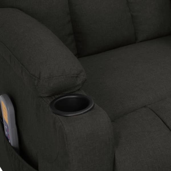 vidaXL massagefåtölj med uppresningshjälp svart tyg