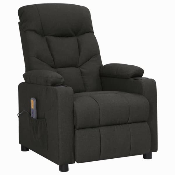 vidaXL massagefåtölj med uppresningshjälp svart tyg