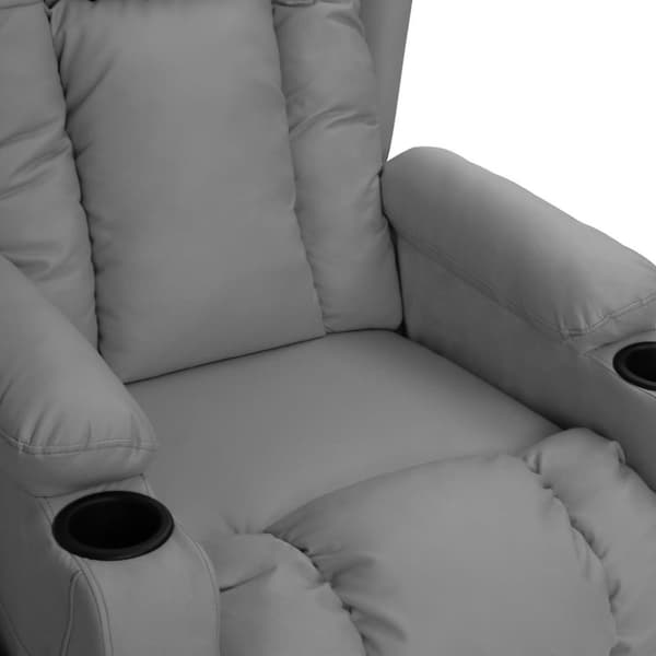 vidaXL massagestol med løftefunktion kunstlæder grå