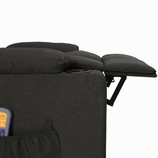vidaXL løftestol med massagefunktion stof sort