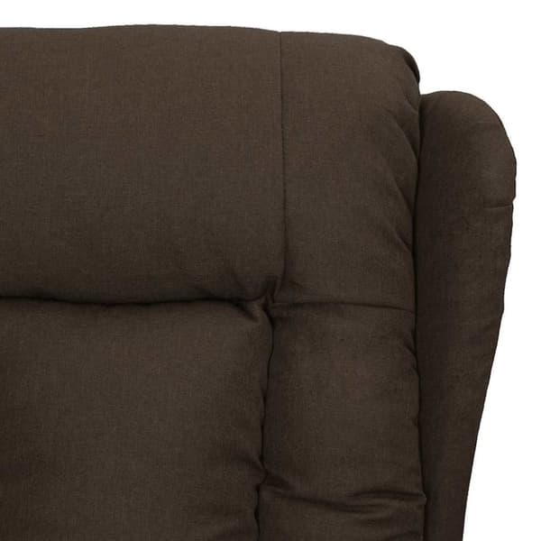 vidaXL Massagefåtölj med uppresningshjälp mörkbrun tyg