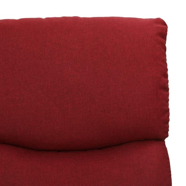 vidaXL Massagefåtölj med uppresningshjälp vinröd tyg