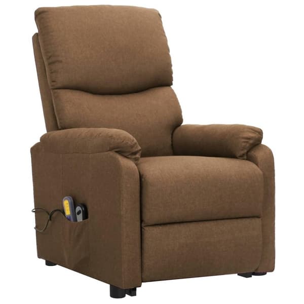 vidaXL massagefåtölj med uppresningshjälp taupe tyg