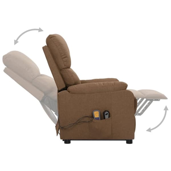 vidaXL massagefåtölj med uppresningshjälp taupe tyg