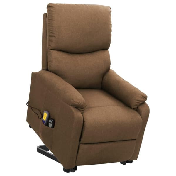 vidaXL massagefåtölj med uppresningshjälp taupe tyg