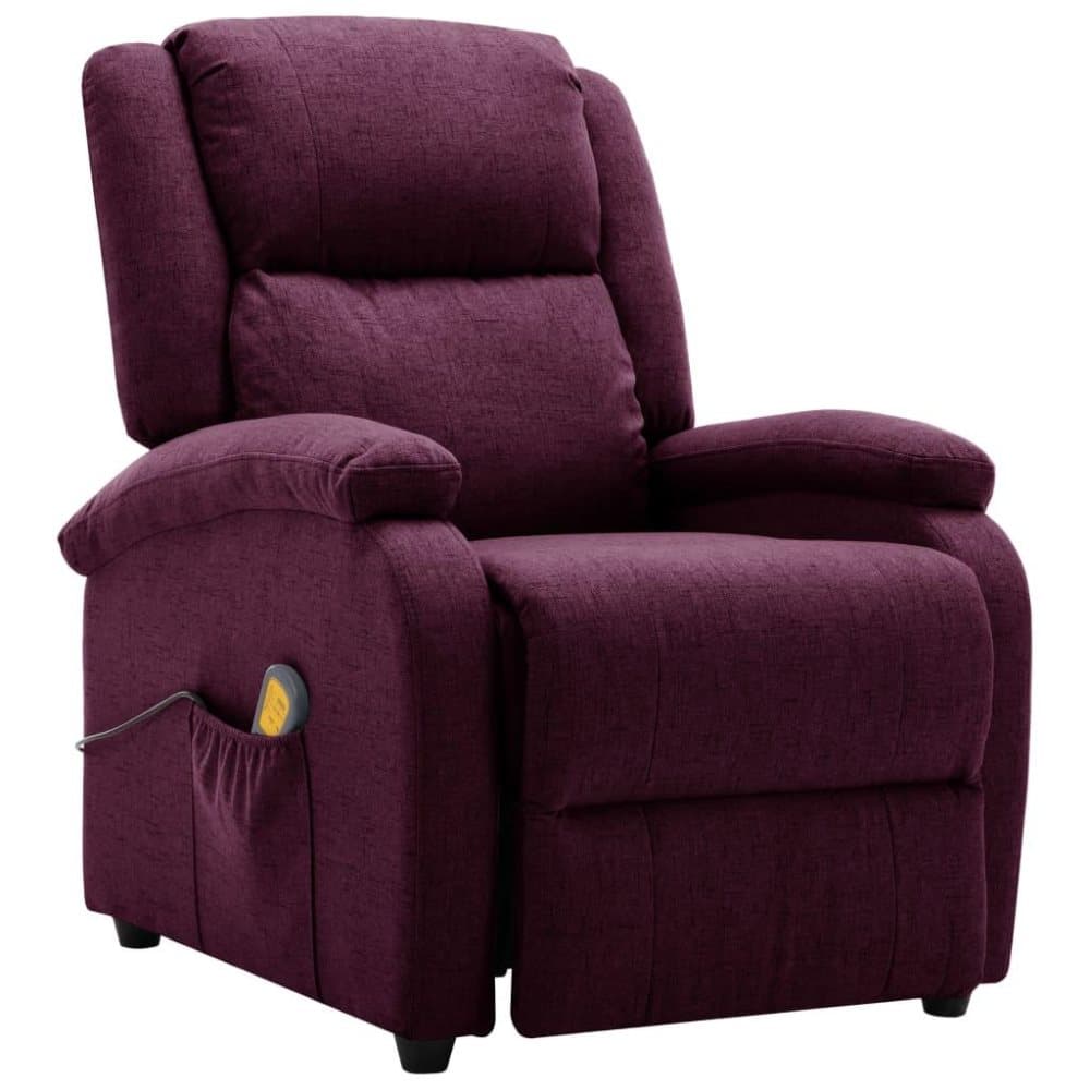 vidaXL Öronlappsfåtölj recliner lila tyg