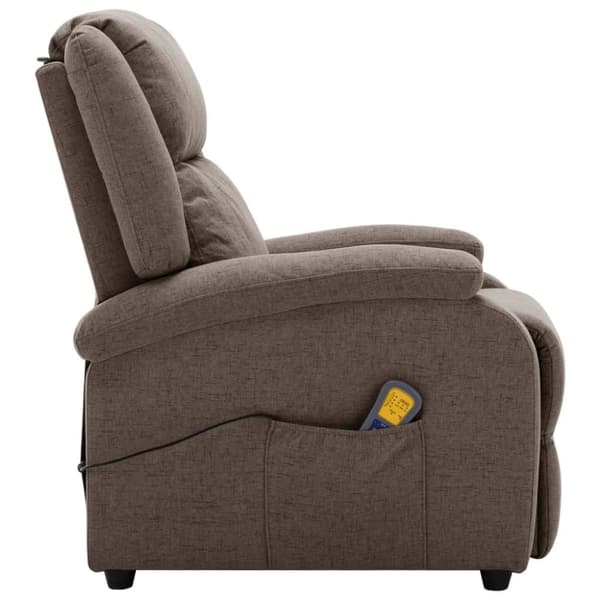 vidaXL massagestol stof gråbrun