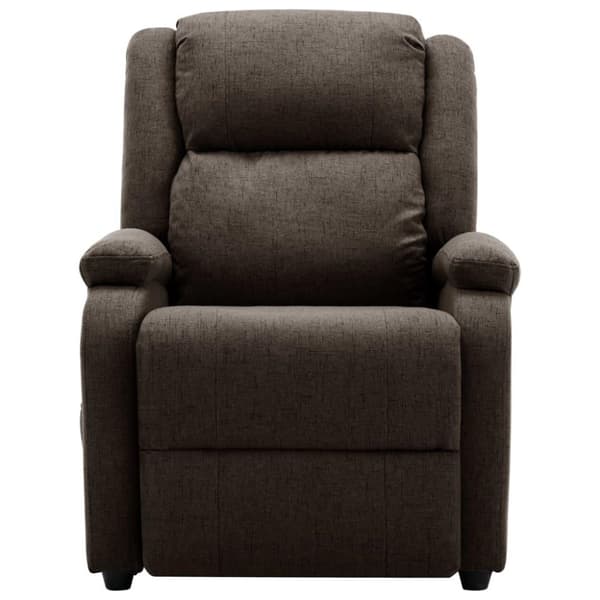 vidaXL Öronlappsfåtölj recliner mörkbrun tyg