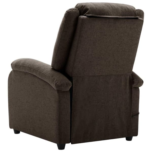 vidaXL Öronlappsfåtölj recliner mörkbrun tyg