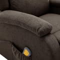 Miniatyrbild 9 av 11: vidaXL Öronlappsfåtölj recliner mörkbrun tyg