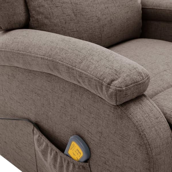 vidaXL Öronlappsfåtölj recliner taupe tyg