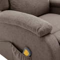 Miniatyrbild 9 av 11: vidaXL Öronlappsfåtölj recliner taupe tyg