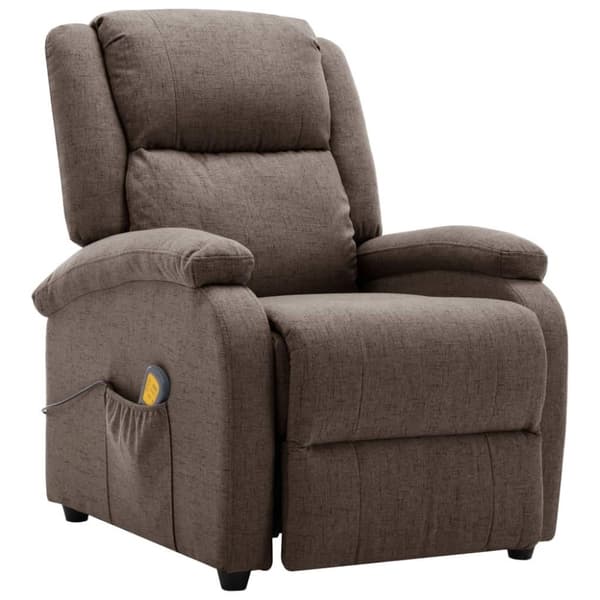 vidaXL Öronlappsfåtölj recliner taupe tyg