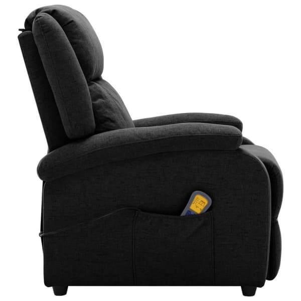 vidaXL Öronlappsfåtölj recliner svart tyg
