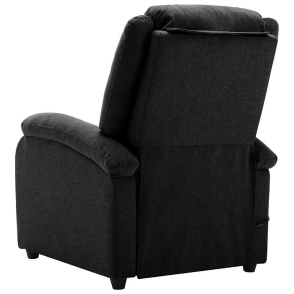 vidaXL Öronlappsfåtölj recliner svart tyg