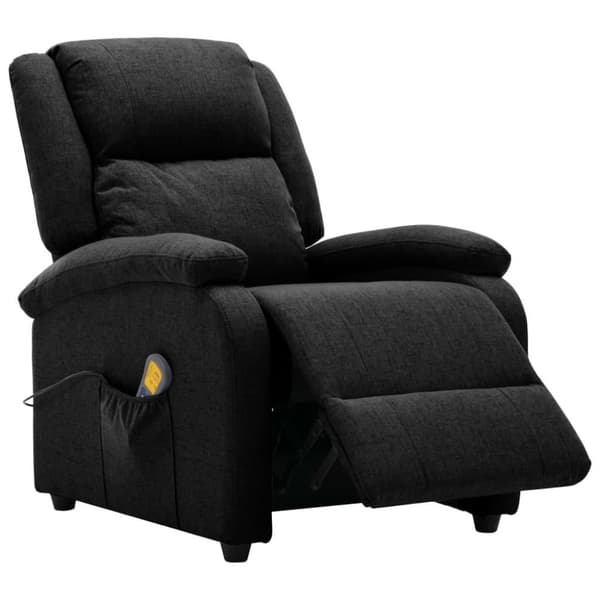 vidaXL Öronlappsfåtölj recliner svart tyg