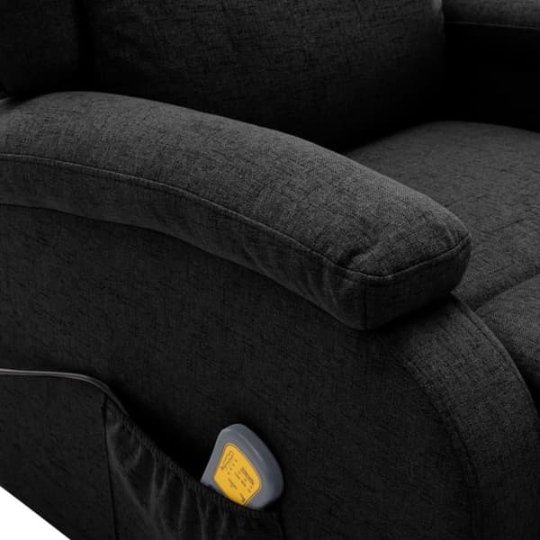 vidaXL Öronlappsfåtölj recliner svart tyg