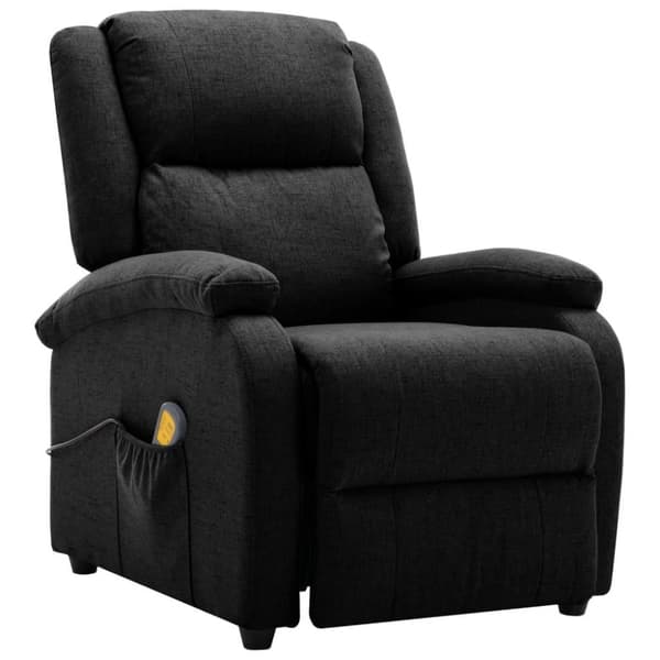 vidaXL Öronlappsfåtölj recliner svart tyg