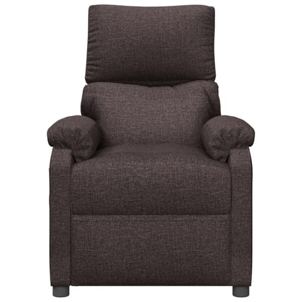 vidaXL Massagefåtölj mörkbrun tyg