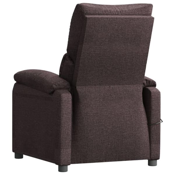 vidaXL Massagefåtölj mörkbrun tyg