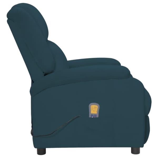 vidaXL massagestol velour blå