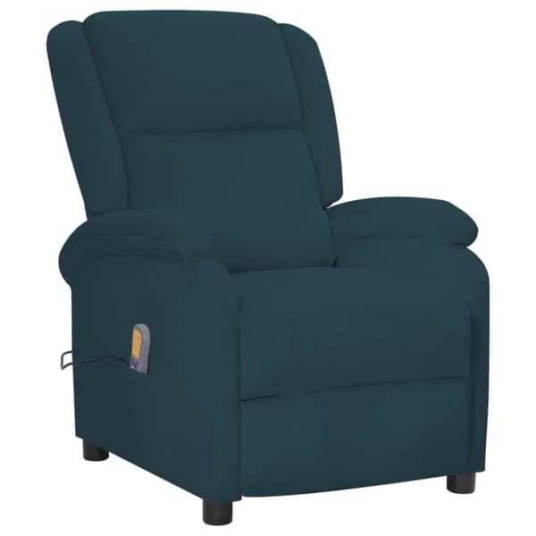 vidaXL massagestol velour blå