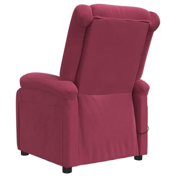 vidaXL Massagefåtölj vinröd sammet