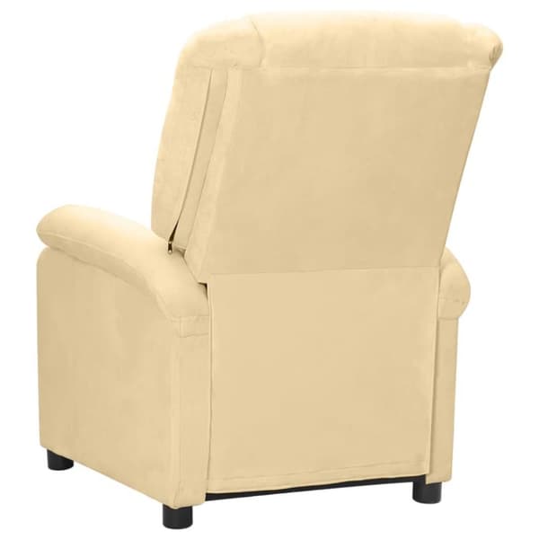 vidaXL Massagefåtölj gräddvit sammet