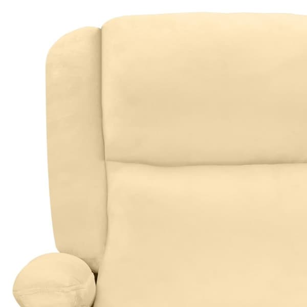 vidaXL Massagefåtölj gräddvit sammet