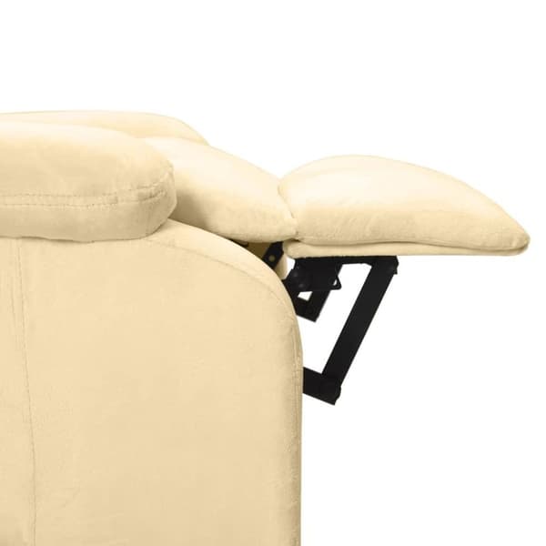 vidaXL Massagefåtölj gräddvit sammet