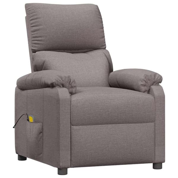 vidaXL massagestol stof gråbrun